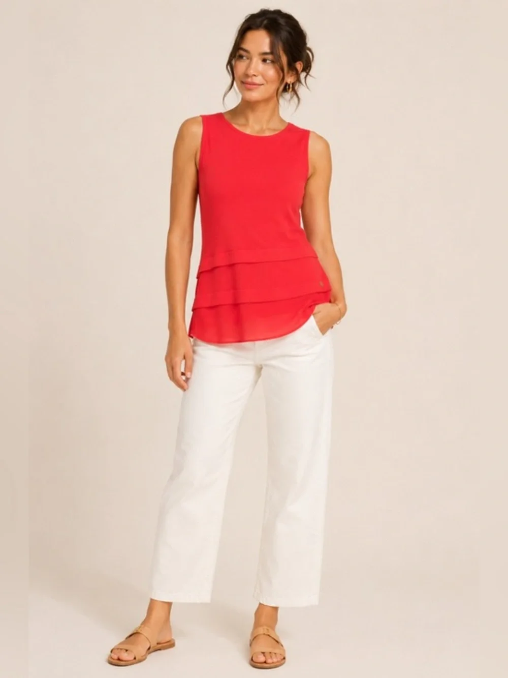 Michael Kors Layered Jersey Top size small​